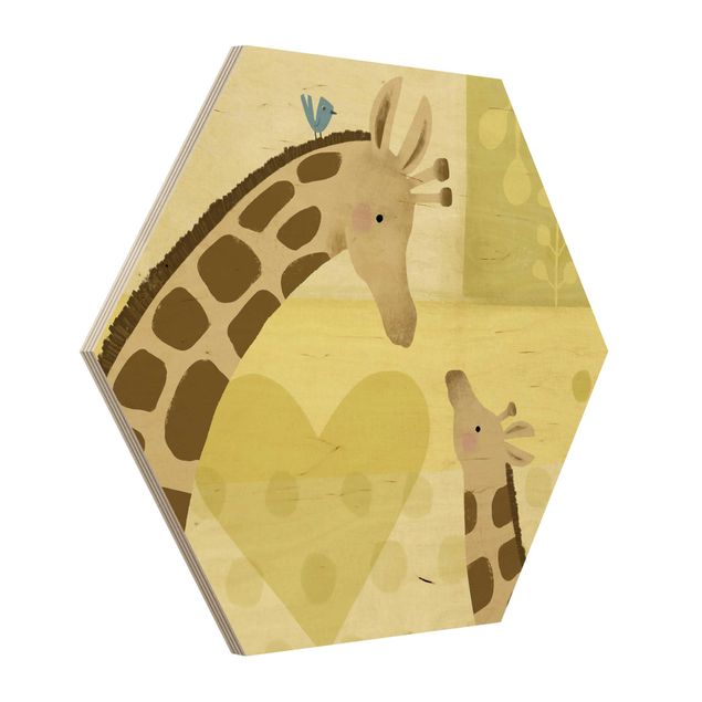 Wanddeko Babyzimmer Mama und ich - Giraffen