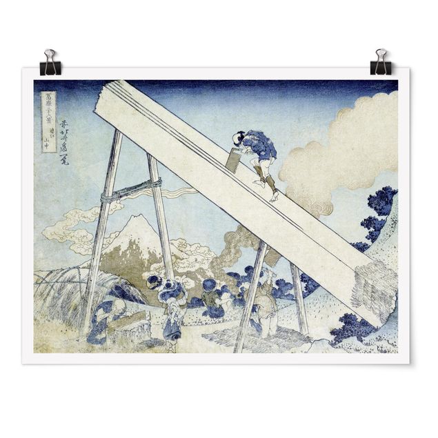 Wanddeko Esszimmer Katsushika Hokusai - In den Totomi Bergen