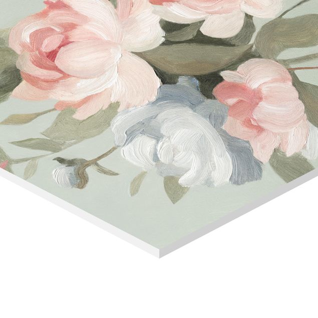 Wanddeko über Sofa Bouquet in Pastell I