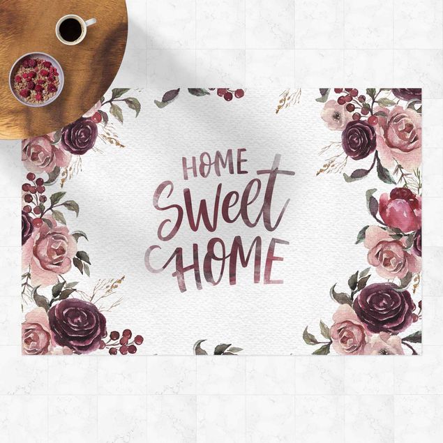 Wanddeko Flur Home Sweet Home Aquarell auf Papier