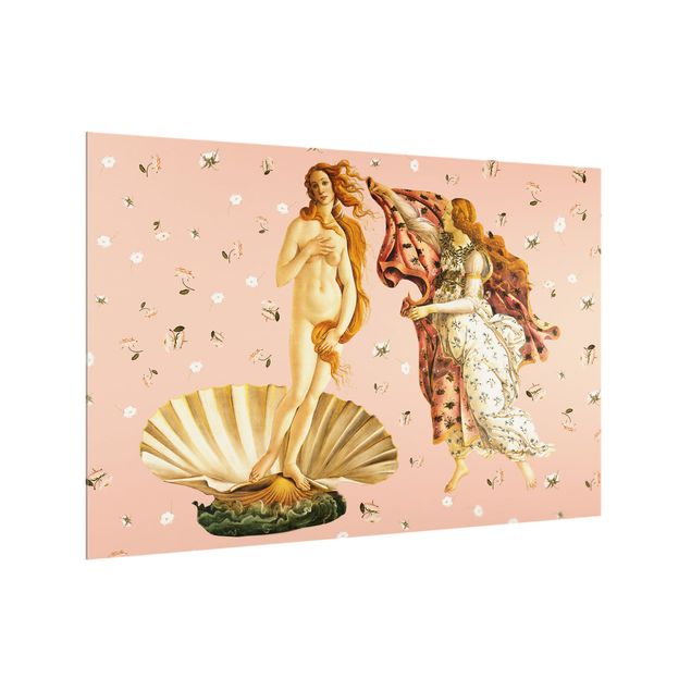 Deko Kunst Die Venus von Botticelli auf Rosa