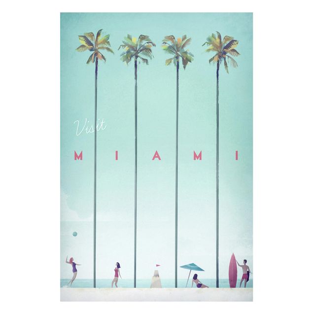 Wanddeko Esszimmer Reiseposter - Miami