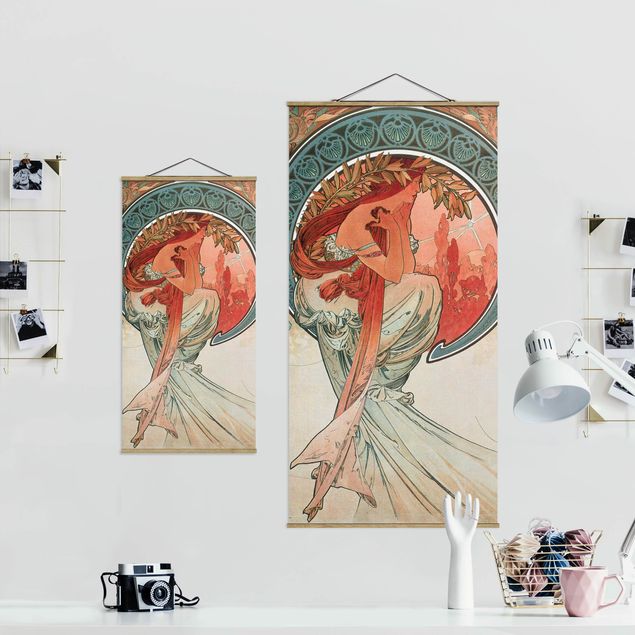 Wanddeko Esszimmer Alfons Mucha - Vier Künste - Die Poesie