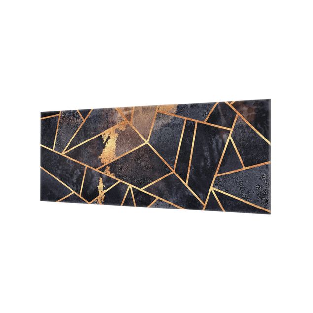 Wanddeko Abstrakt Onyx mit Gold