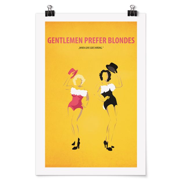 Wanddeko Esszimmer Filmposter Gentlemen prefer blondes