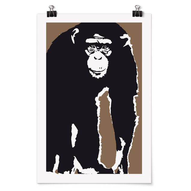 Wanddeko Esszimmer No.TA10 Schimpanse