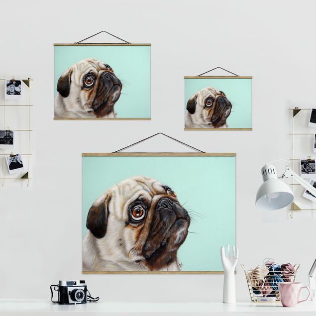 Wandbilder Hunde Belohnung für Mops