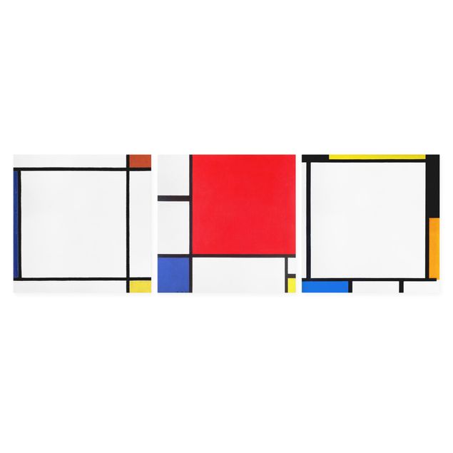 Wanddeko Büro Piet Mondrian - Quadratische Kompositionen