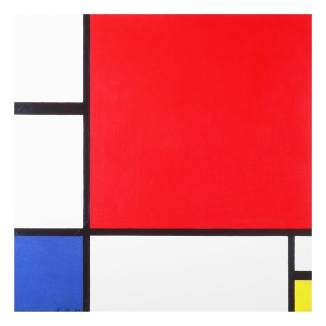 Kunststile Piet Mondrian - Komposition Rot Blau Gelb