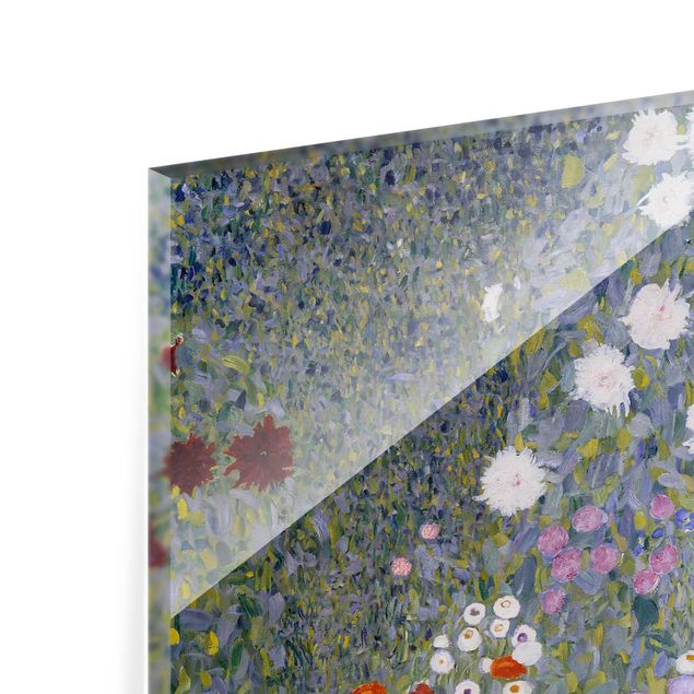 Glasrückwand Küche Blumen Gustav Klimt - Bauerngarten