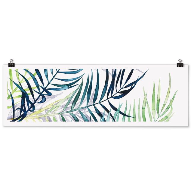 Wanddeko grün Exotisches Blattwerk - Palme