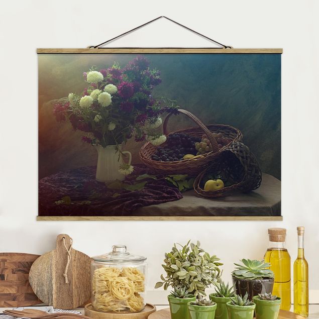 Küche Dekoration Stillleben mit Blumenvase