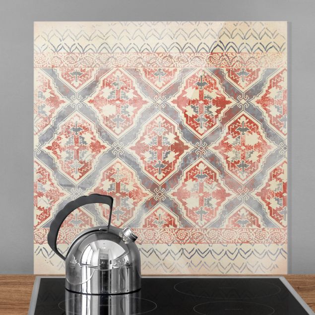 Küche Dekoration Persisches Vintage Muster in Indigo II
