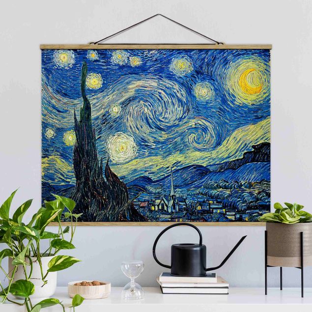 Wanddeko blau Vincent van Gogh - Sternennacht