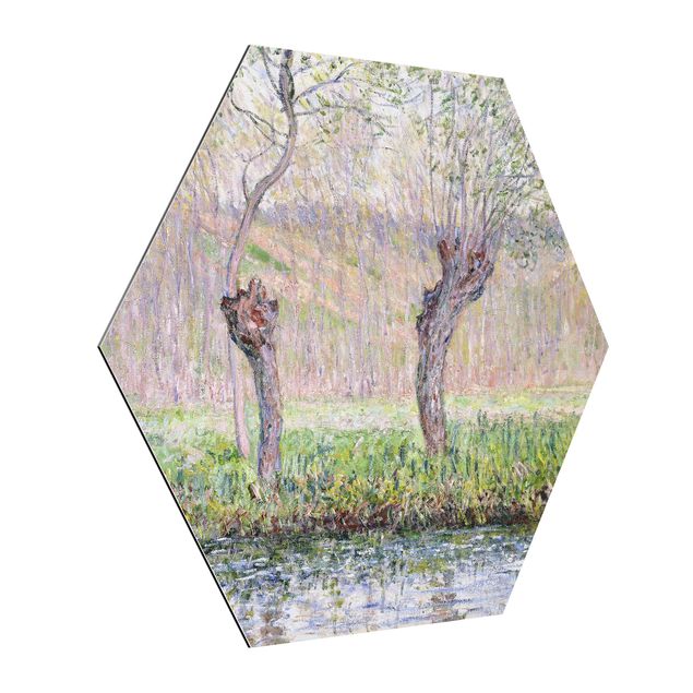 Wanddeko Flur Claude Monet - Weidenbäume Frühling