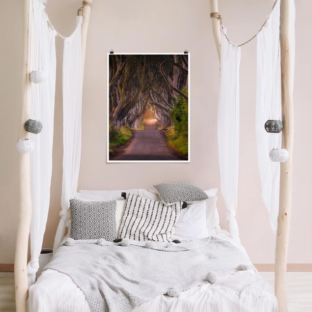 Wanddeko Schlafzimmer Tunnel aus Bäumen