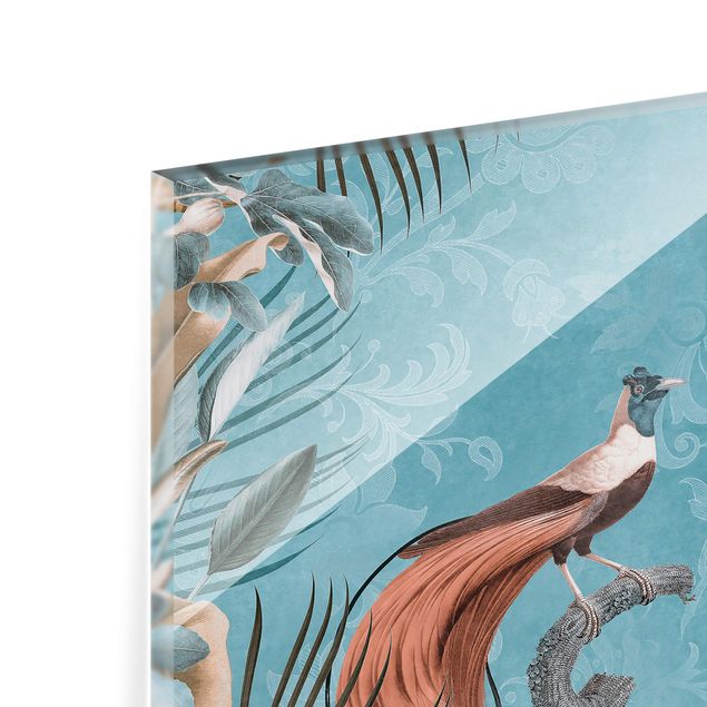 Wanddeko Illustration Vintage Collage - Paradiesvögel