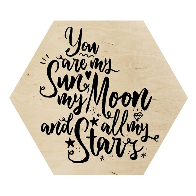 Wanddeko Praxis You are my Sun, my Moon and all my Stars
