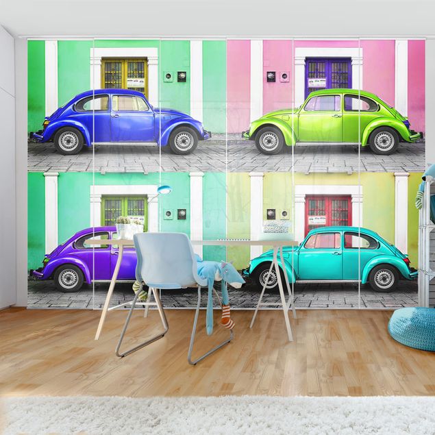 Wanddeko Wohnzimmer Farbige Beetles