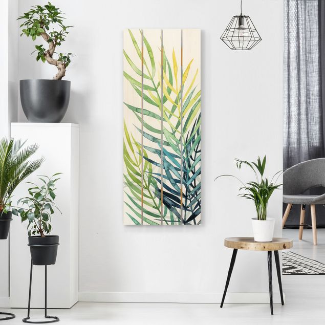 Wanddeko Schlafzimmer Tropisches Blattwerk - Palme