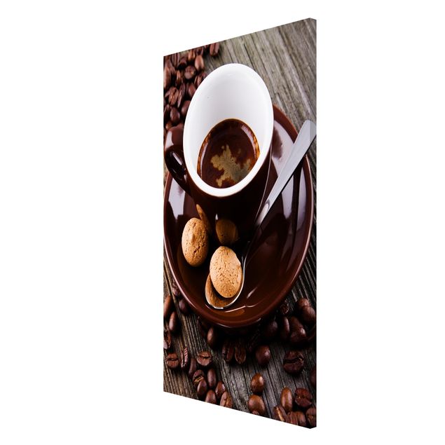 Wanddeko Esszimmer Kaffeetasse mit Kaffeebohnen
