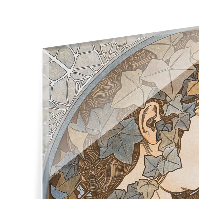 Küchenspiegel Glas Alfons Mucha - Synthia