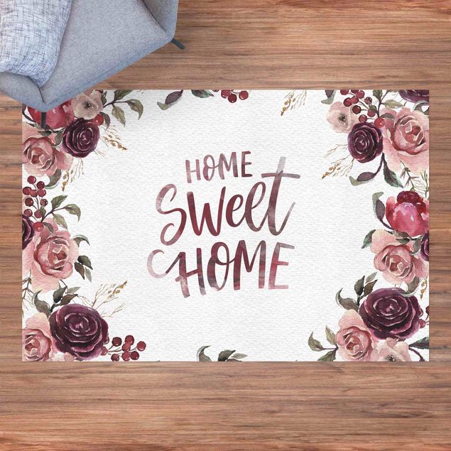 Wanddeko Esszimmer Home Sweet Home Aquarell auf Papier