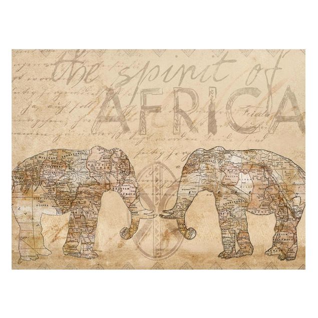 Wanddeko beige Vintage Collage - Spirit of Africa