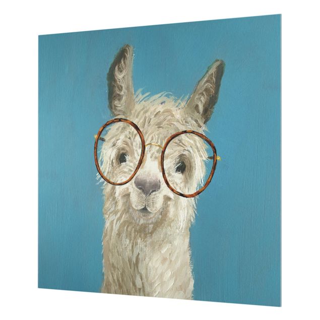 Deko Tiere Lama mit Brille I