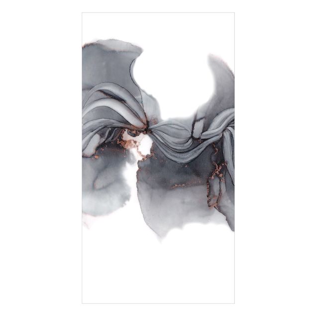 Wohndeko Muster Schwarze Medusa mit Kupferglanz