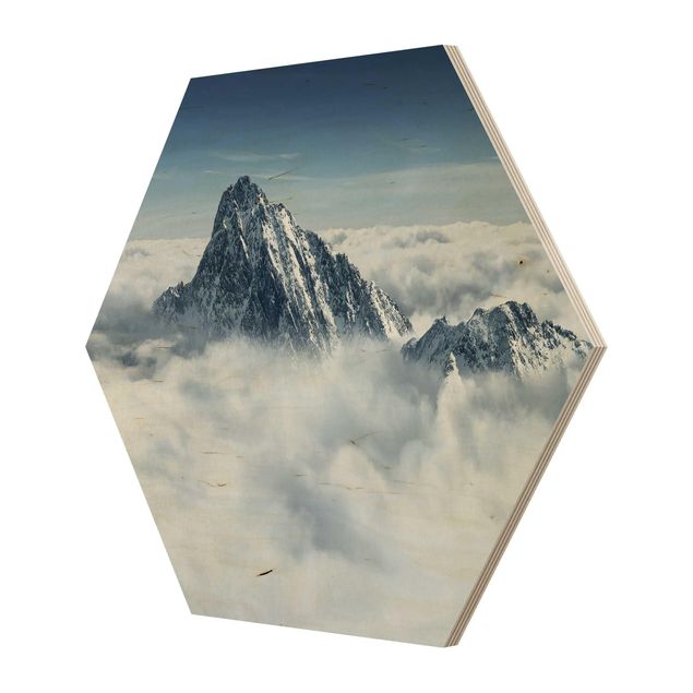 Wanddeko Praxis Die Alpen über den Wolken