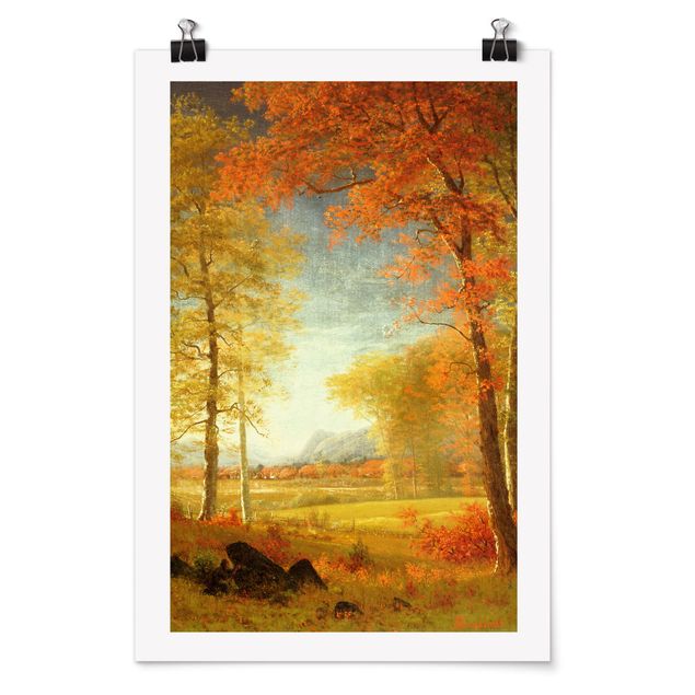 Wanddeko Esszimmer Albert Bierstadt - Herbst in Oneida County, New York
