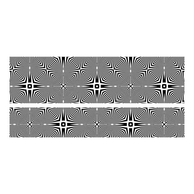 Pattern Design Abstraktes Ornament Schwarzweiß