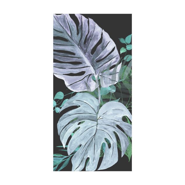Wanddeko Pflanzen Aquarell Tropisches Arrangement Farbenspiel