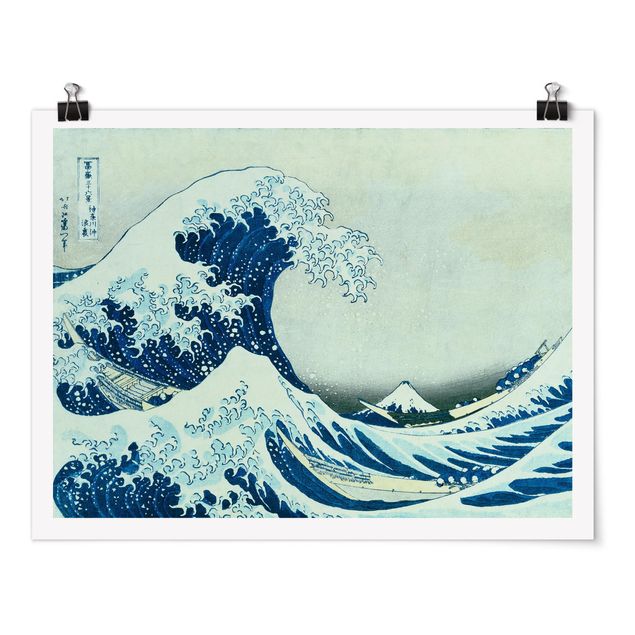 Wanddeko Esszimmer Katsushika Hokusai - Die grosse Welle von Kanagawa