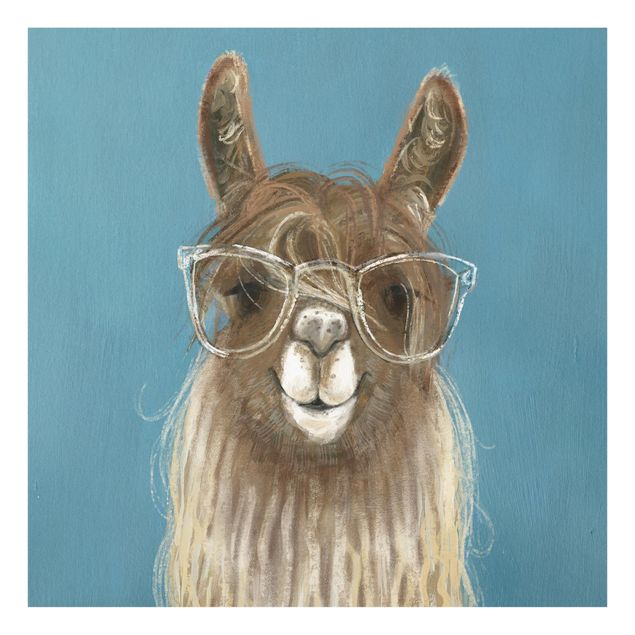 Wohndeko Tiere Lama mit Brille III