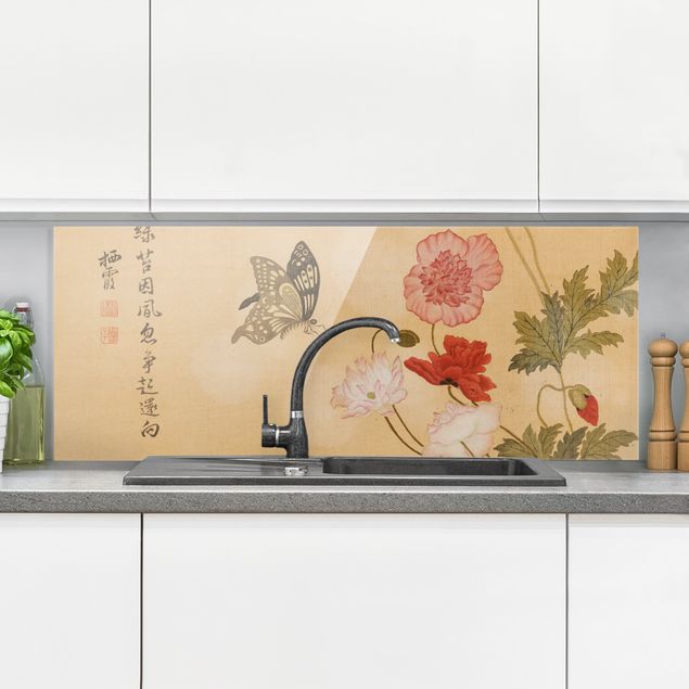 Küche Dekoration Yuanyu Ma - Mohnblumen und Schmetterlinge
