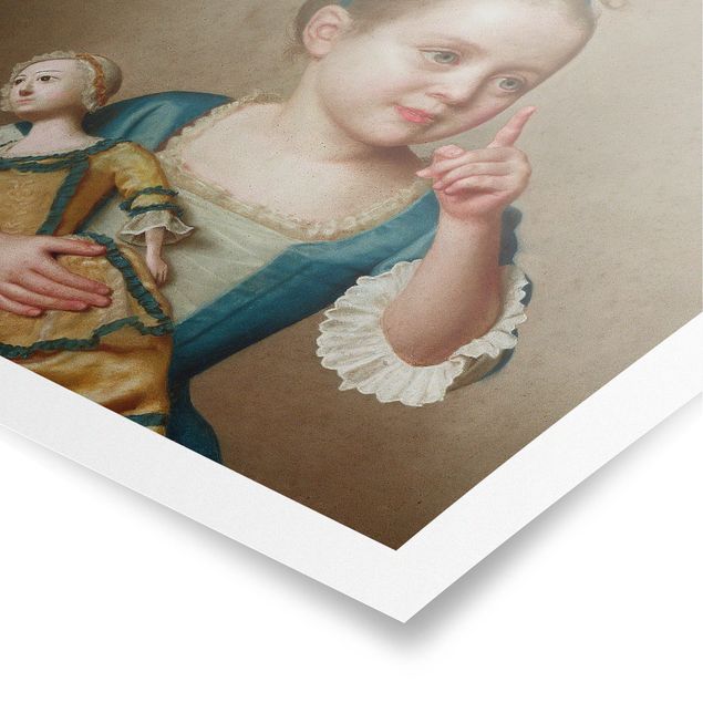 Wanddeko Flur Jean Etienne Liotard - Mädchen mit Puppe