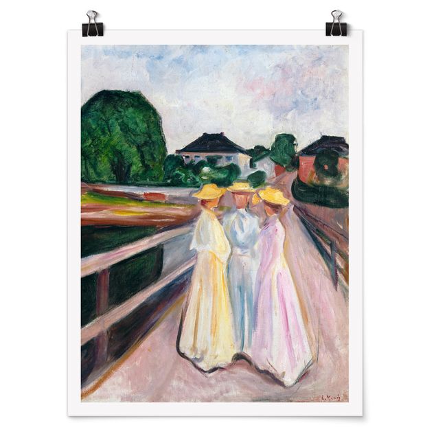 Post Impressionismus Bilder Edvard Munch - Drei Mädchen