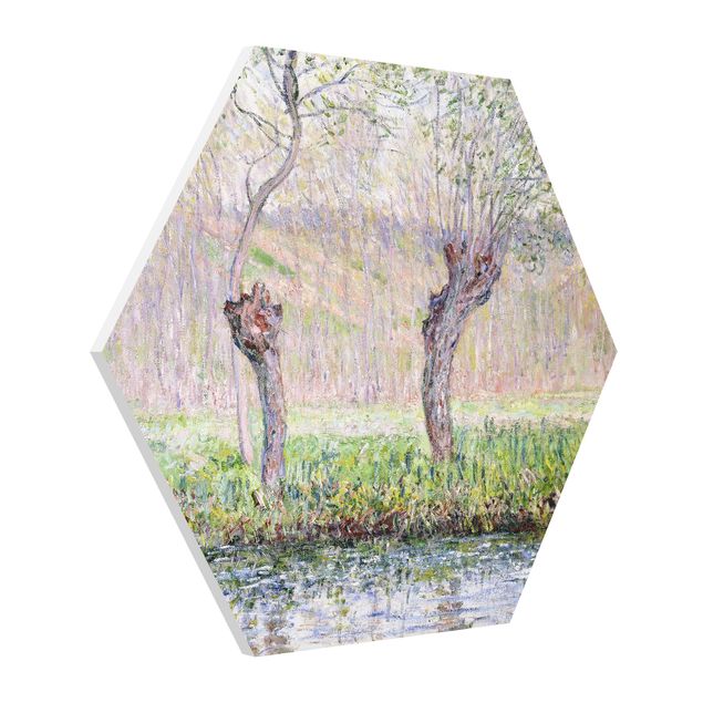 Wanddeko Flur Claude Monet - Weidenbäume Frühling
