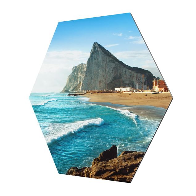 Wanddeko Treppenhaus Gibraltar am Meer
