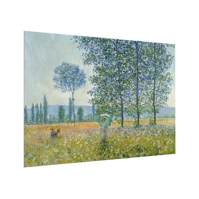 Wanddeko grün Claude Monet - Felder im Frühling