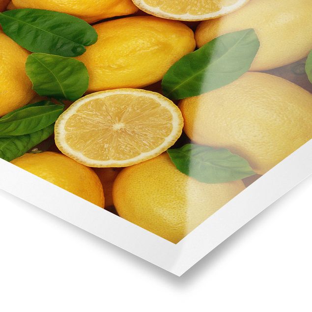 Wanddeko Obst Saftige Zitronen