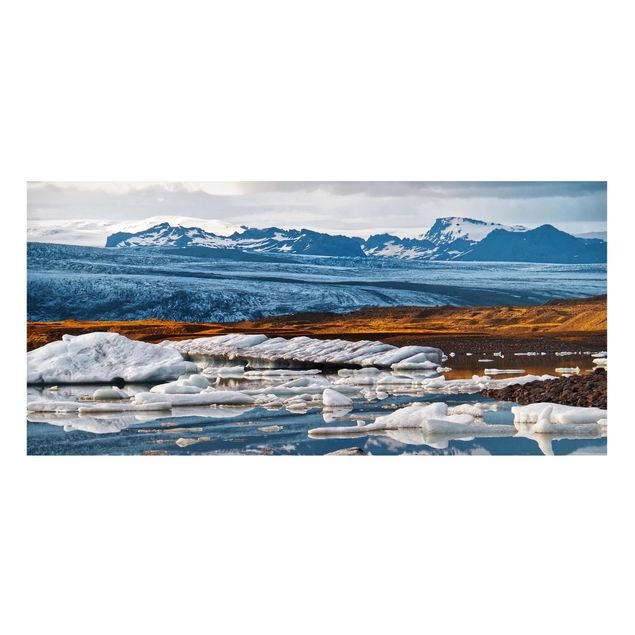 Wanddeko Flur Gletscherlagune