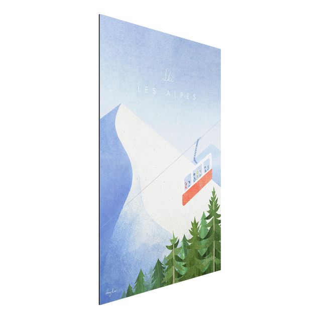 Wanddeko bunt Reiseposter - Les Alpes
