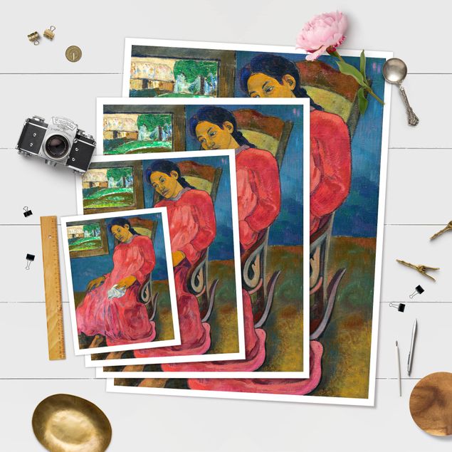 Wanddeko Treppenhaus Paul Gauguin - Melancholikerin