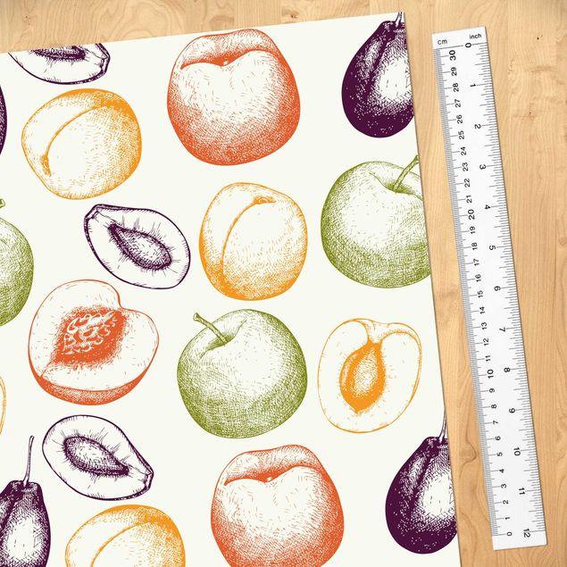 Deko Muster Handgezeichnetes Obst Küchen-Muster
