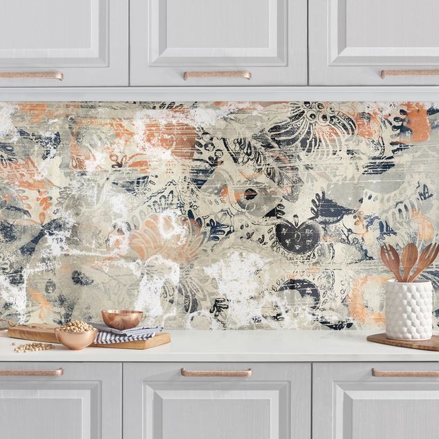 Wanddeko Küche Terracotta Collage II