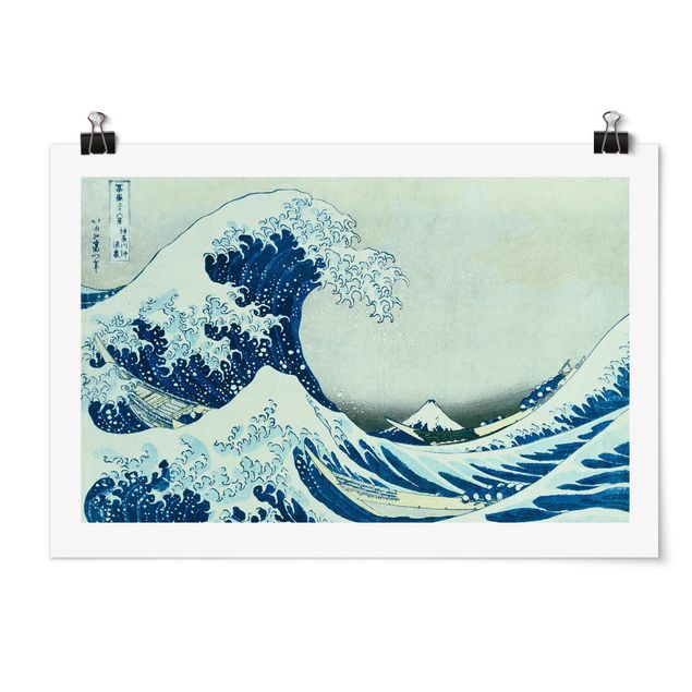 Wanddeko Esszimmer Katsushika Hokusai - Die grosse Welle von Kanagawa