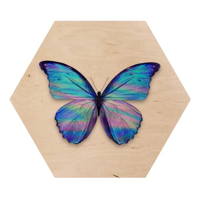 Wanddeko Jugendzimmer Holografischer Schmetterling